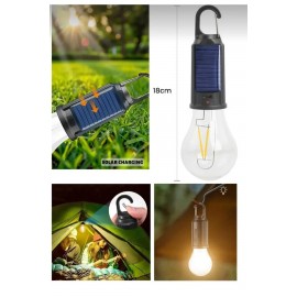 Solar USB Şarjlı LED Ampül | Kamp ve Bahçe Işığı Kumandalı