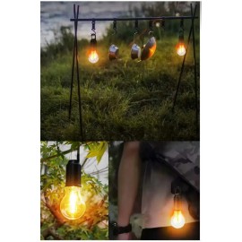 Solar USB Şarjlı LED Ampül | Kamp ve Bahçe Işığı Kumandalı