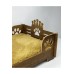 Petybed Ahşap Dekoratif Ve Demonte Süngerli Welsoft Kedi Köpek Yatağı 50x40 Cm - Kahverengi