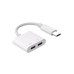 Type C To Type C Kulaklık Hızlı Şarj Giriş Çevirici Çoklayıcı Çoğaltıcı Splitter Adaptör - Beyaz