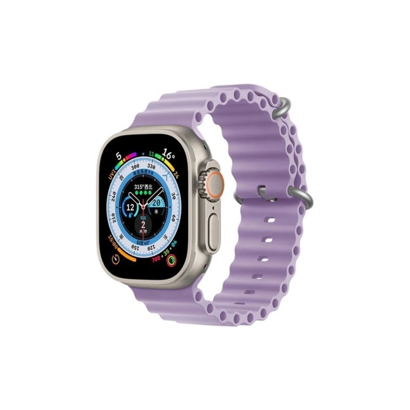 Watch Uyumlu Ocean Kordon 49/45mm 44mm 42mm Watch Ultra-watch 8/7/6/5/4/3/2/1-dt8 Ultra-w58-dt8 Max - Lila