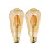 Rustik Led Ampul 2 Li Eko Paket. Amber E27 Duy Armut Tipi St64 Dekoratif