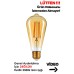 Rustik Led Ampul 2 Li Eko Paket. Amber E27 Duy Armut Tipi St64 Dekoratif