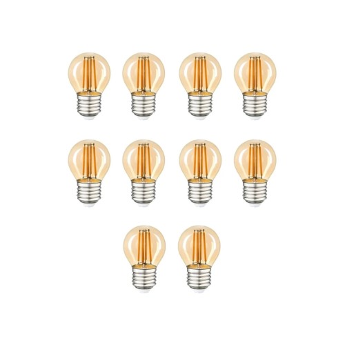 10 Adet G45 Bal Cam 6w E27 Mini Led Ampul - 2500k Gün Işığı