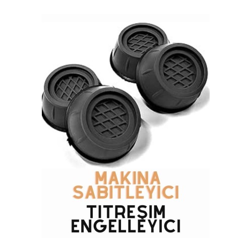 Çamaşır Makinesi Titreşim Engelleyici Stoper 4 Lü Set - Gri