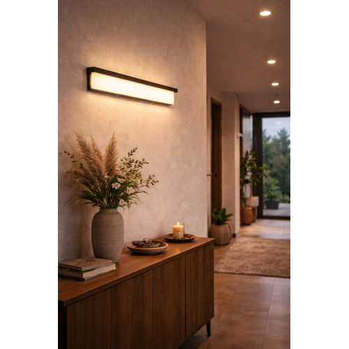 24w Günışığı Led Aplik - Modern Ve Şık Duvar Aydınlatması - Siyah