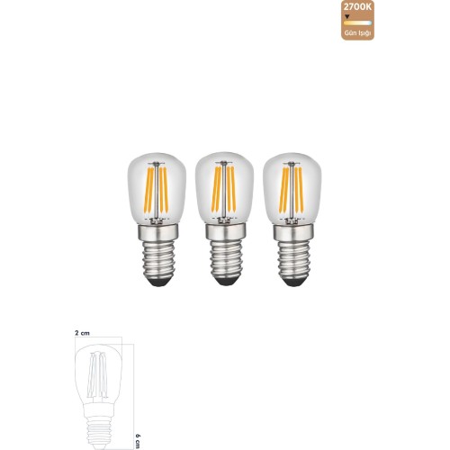Led Rustik Ampul E14 C7 Ampul 2w 2700k Gün Işığı Erd-69
