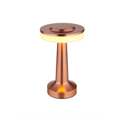 Dokunmatik Şarjlı Dekoratif Rose Gold Masa Lambası, 3 Farklı Işık Rengi, Modern Ve Şık Tasarım