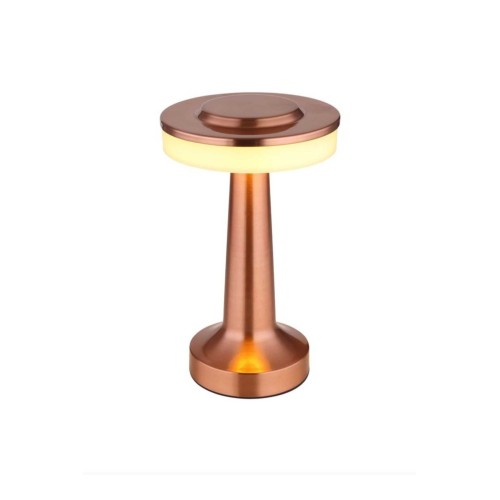 Dokunmatik Şarjlı Dekoratif Rose Gold Masa Lambası, 3 Farklı Işık Rengi, Modern Ve Şık Tasarım