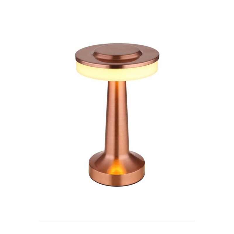 Dokunmatik Şarjlı Dekoratif Rose Gold Masa Lambası, 3 Farklı Işık Rengi, Modern Ve Şık Tasarım