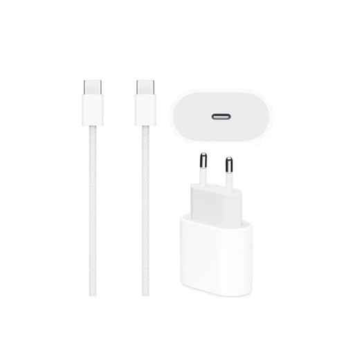 İphone 15 - 16 Serisi 20w Orijinal Hızlı Şarj Cihazı Aleti Set Baristrend - Beyaz