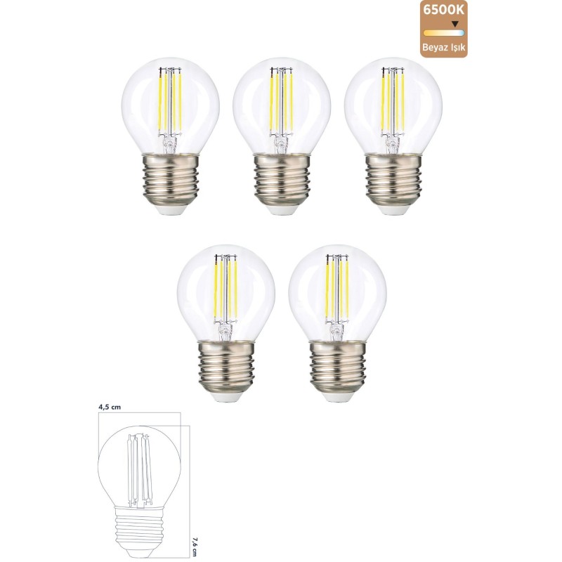 Led Filament Rustik Ampul 6 Watt E27 Beyaz Işık Erd-247