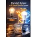 10 Adet 3 Renk Modlu 10w Led Ampul E27 Duy Anahtarla Renk Değişen 3 Işık Tek Ampul