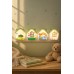 Yeşil Led Gece Lambası Priz Tipi Çocuk Odası Dekoratif Ev Tasarımlı Beyaz Işık