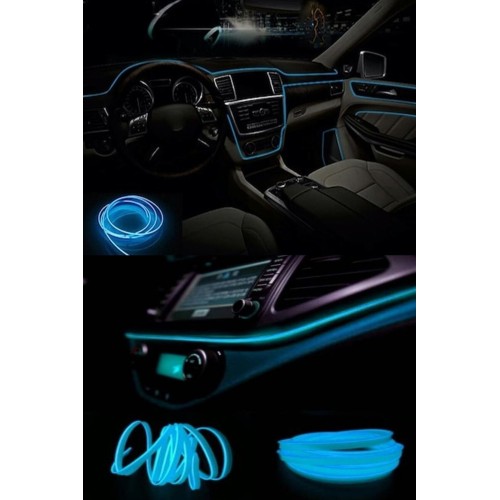 Araç Içi Buz Mavisi Torpido Ledi - Ip Neon Led - 2 Metre Buz Mavi