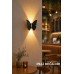 Modern Kelebek Aplik İç Ve Dış Mekan Aplik Butterfly Led Aplik Siyah Gövde Gün Işığı Kelebek Aplik