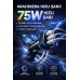75w Hızlı Araç Şarj Cihazı Usb-c Pd Qc 3.0 3 Çıkışlı Çakmaklık Telefon Şarj Adaptörü - Siyah