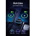 75w Hızlı Araç Şarj Cihazı Usb-c Pd Qc 3.0 3 Çıkışlı Çakmaklık Telefon Şarj Adaptörü - Siyah
