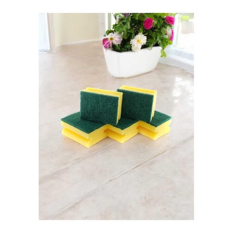 Sihirli Sarı Sünger 5li Set - Bulaşık Süngeri