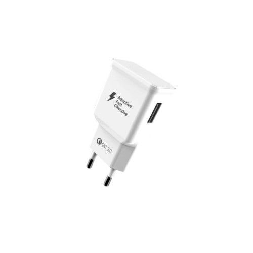 18w Usb Hızlı Şarj Adaptörü Qc 3.0 Telefon Şarj Aleti - Akıllı Hızlı Şarj - Beyaz