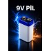 Aplikler İçin 9v Pil Çinko Karbon 9 Volt Güçlü Enerji Elektronik Cihazlar İçin Kaliteli Pil
