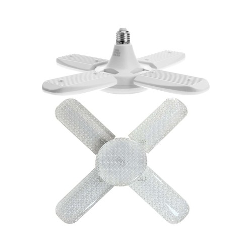 4 Kollu 4 1 Pervane Şeklinde Katlanabilir Açısı Ayarlanabilir 40 Wat Beyaz Led Ampul E-27 Duy