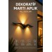 Dekoratif Martı Led Aplik - Duvar Tipi Led Aplik- 12 W 3000k Iç Ve Dış Mekan Siyah Kasa 220 V Enerji