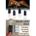 3 Adet Solar Led Kamp Ampülü Usb Şarjlı Kumandalı Işık - Siyah