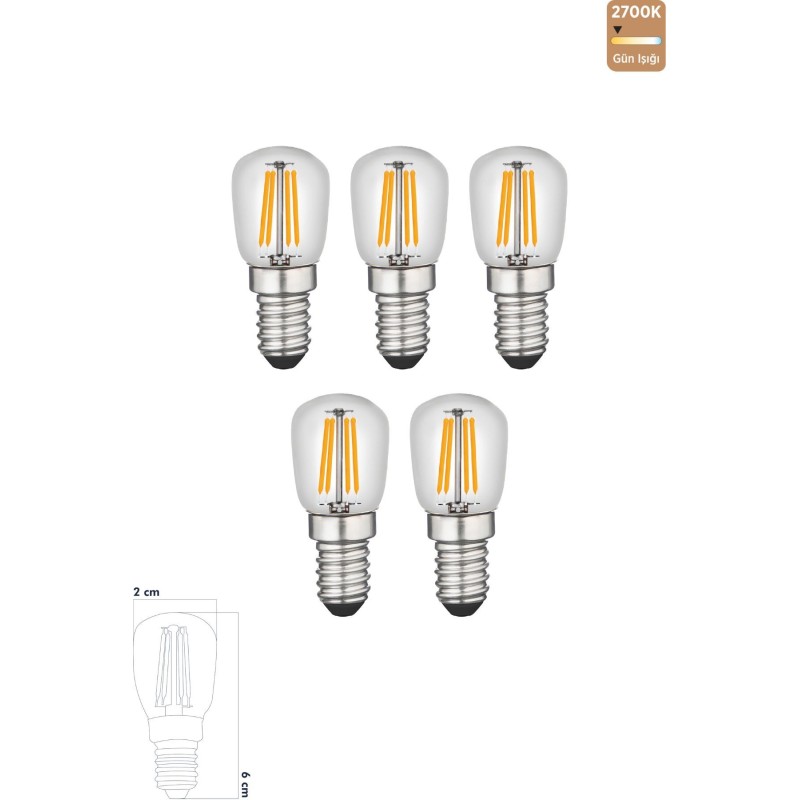 Led Rustik Ampul E14 C7 Ampul 2w 2700k Gün Işığı Erd-69