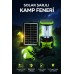 Solar Şarjlı Kamp Feneri Bluetooth Radyo Usb Telefon Şarjlı Taşınabilir Led Aydınlatma Seti Işıldak