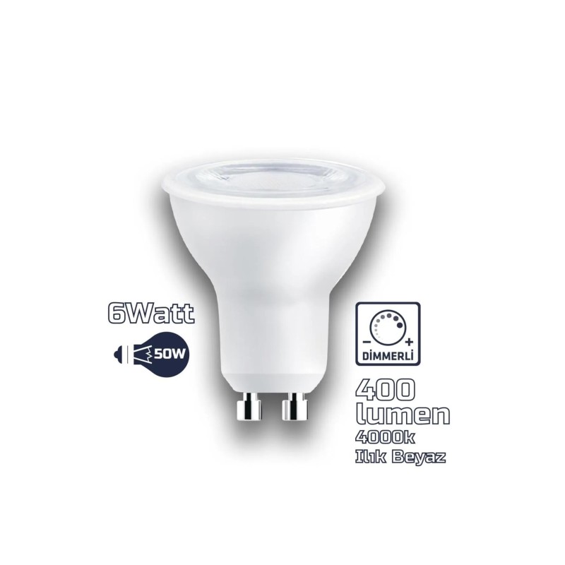 Gu10 220v 6w 4000k Cob Led Ampul Erd-285