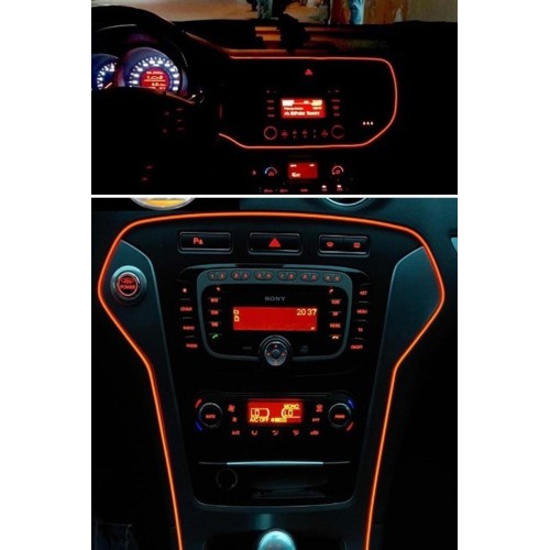Araç Içi Turuncu Torpido Ledi - Ip Neon Led