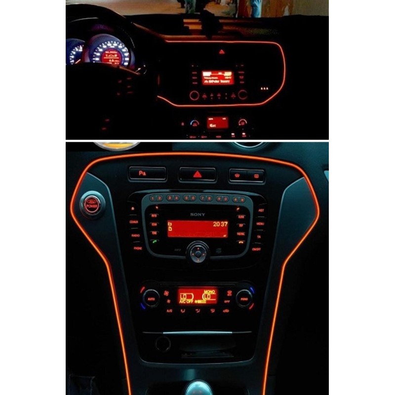 Araç Içi Turuncu Torpido Ledi - Ip Neon Led