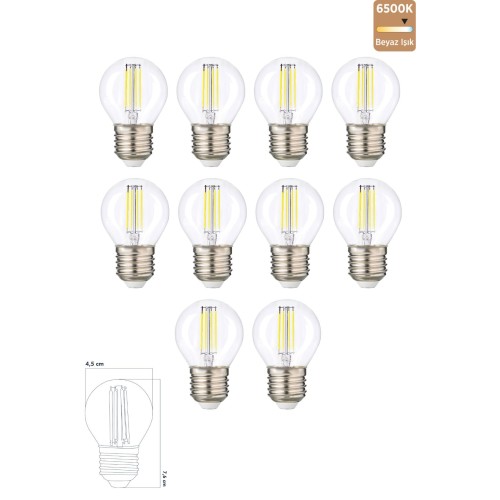 Led Filament Rustik Ampul 6 Watt E27 Beyaz Işık Erd-247