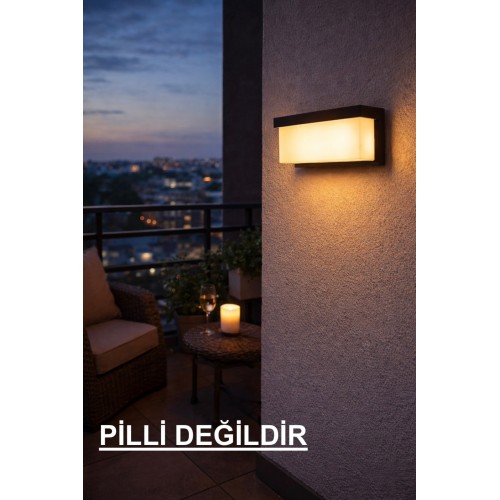 30w Günışığı Led Aplik Modern Duvar Lambası Şık Tasarım Duvar Aydınlatması - Siyah