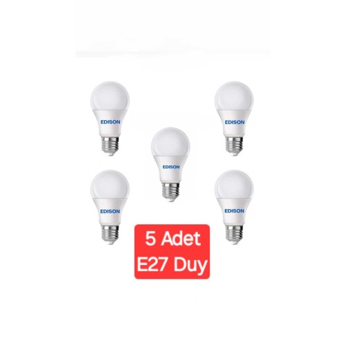 Led Ampul Beyaz Renk 9 Watt Tasarruflu 5li Paket