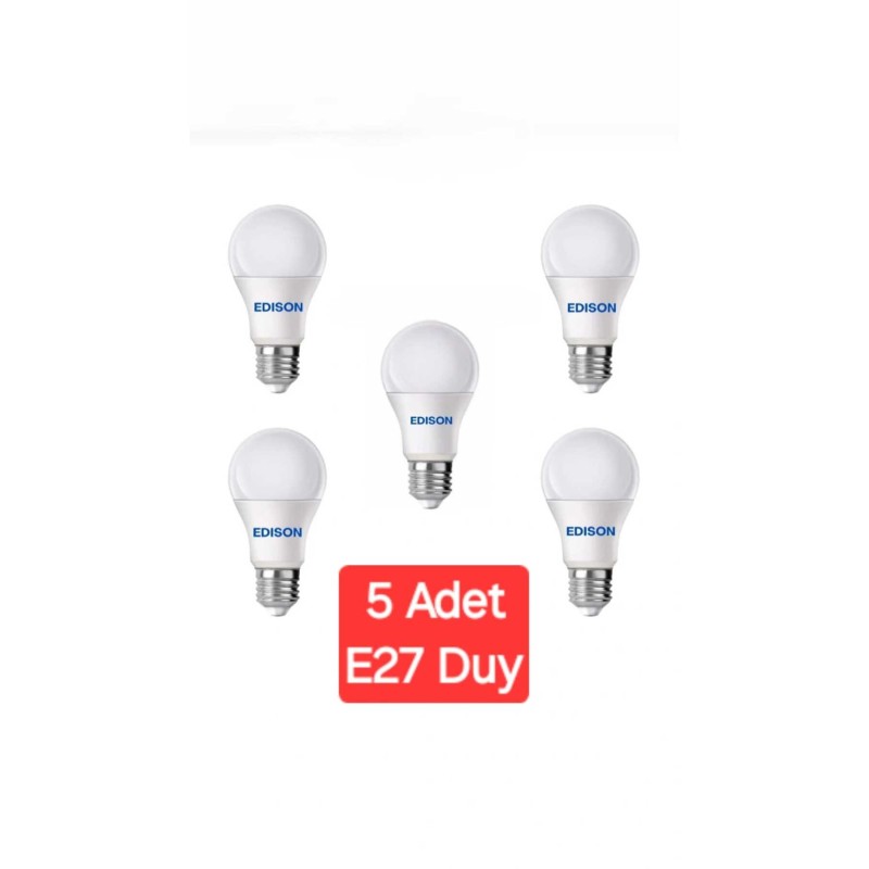 Led Ampul Beyaz Renk 9 Watt Tasarruflu 5li Paket