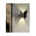 Edison Modern Kelebek LED Aplik – İç ve Dış Mekân, 6W Gün Işığı, Siyah Gövde