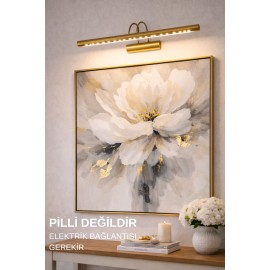 Edison Gold LED Aplik – Beyaz Işık Banyo Duvar Ayna/Tablo Aydınlatması