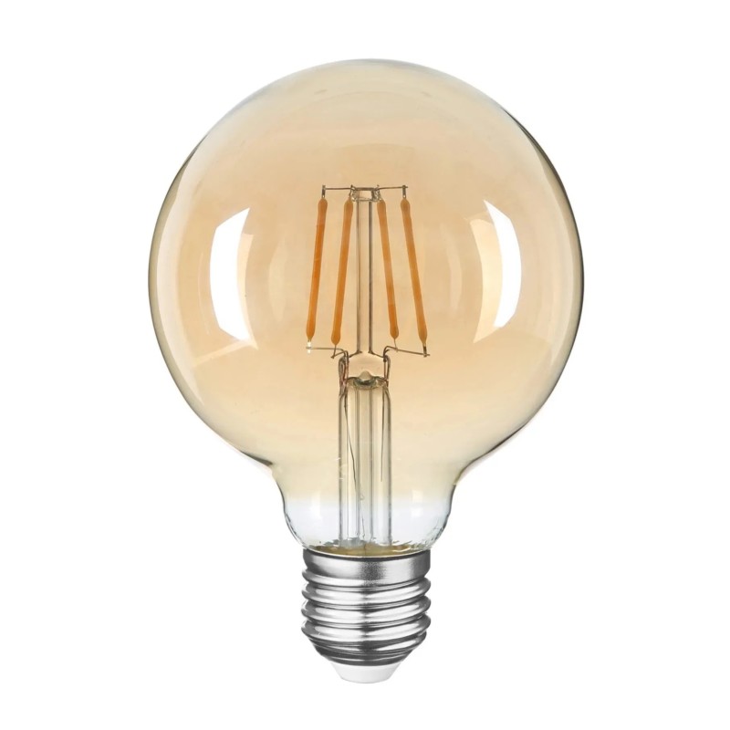 Edison Rustik LED Ampul G95 Globe E27 Duy Sarı Işık