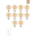 Edison Rustik LED Ampul G95 Globe – 10’lu Paket, E27 Duy, 4W 2500K