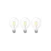Edison Rustik LED Ampul G95 Globe – 3’lü Paket, E27 Duy, 6W 6500K Beyaz Işık