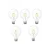 Edison Rustik LED Ampul G95 Globe – 5’li Paket, E27 Duy, 6W 6500K Beyaz Işık