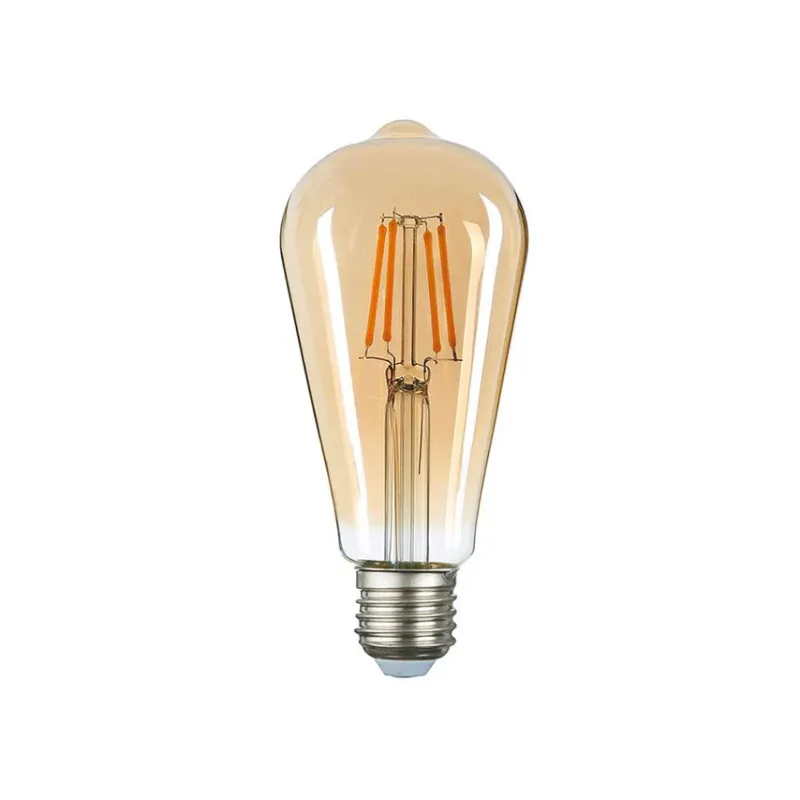 Edison Rustik LED ST64 Ampul, E27 Duy, 4W Amber (Vintage Dekoratif)