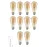 Edison Rustik LED Ampul ST64 – 10’lu Ekonomik Paket, E27 Duy, Armut Tipi (Dekoratif Vintage)