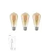 Edison Rustik LED ST64 Ampul, E27 Duy, 3'lü Paket, Armut Tipi